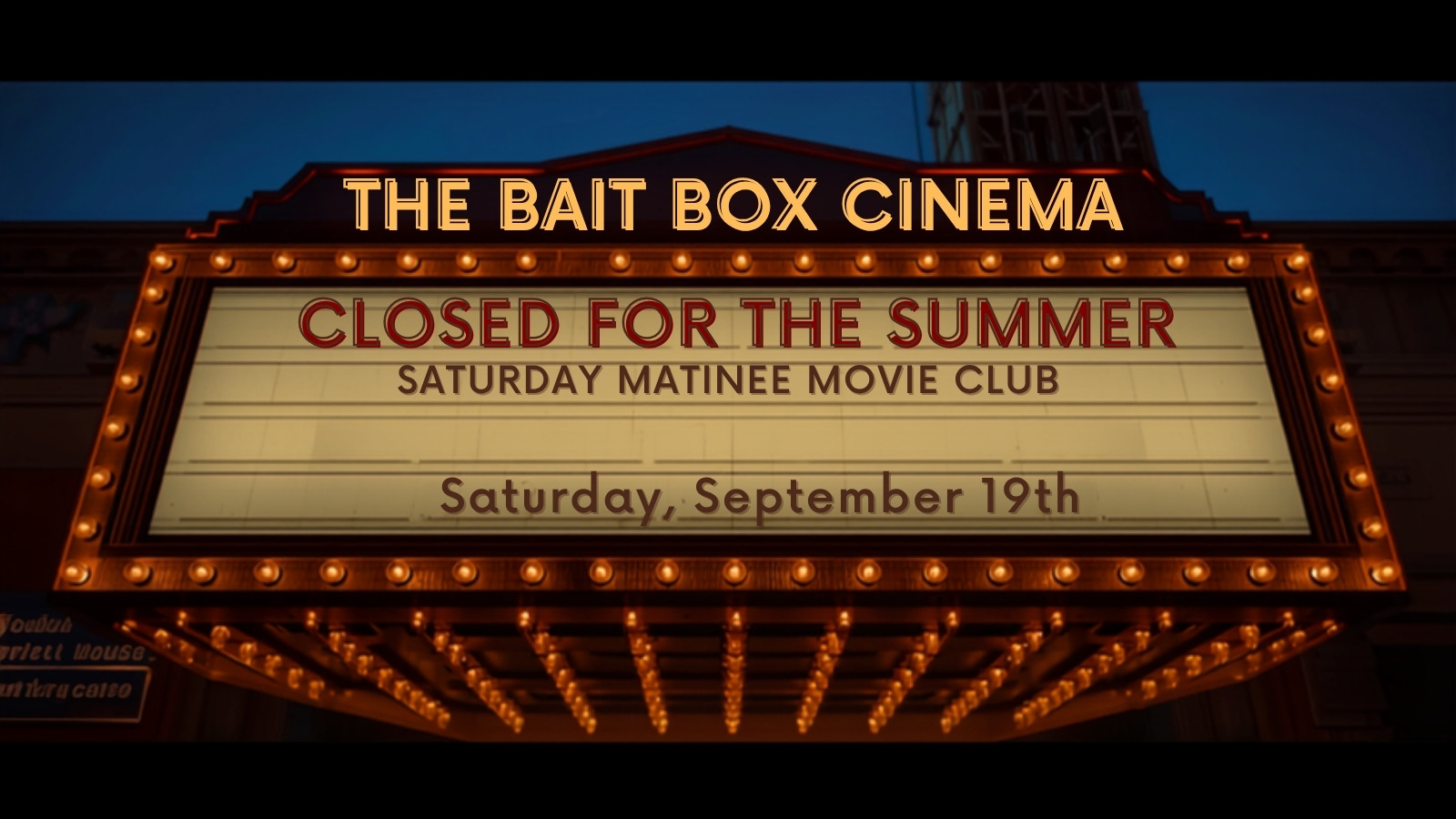 Saturday Matinee Movie Club